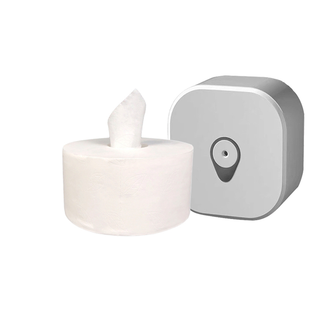 Custom 600g Center Pull Jumbo Roll Toalettpapper 2-lagers vattenlösligt toalettpapper för hotelltvättstuga