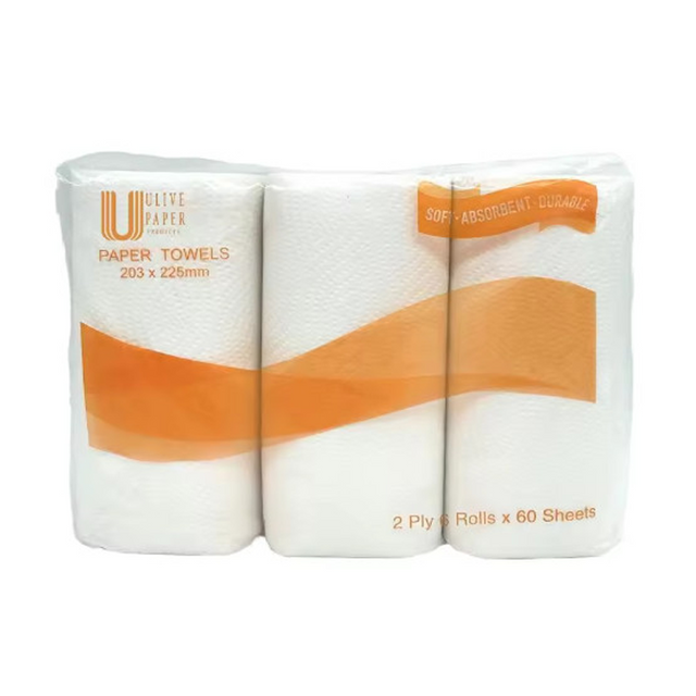 Extra absorberande jungfrulig trämassa Kökspappershandduksrulle Reklam med fin fjärilsmönsterprägling för hemmakontor