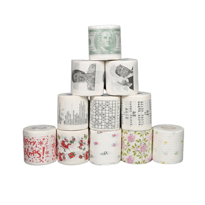 Roligt tryck 2-lagers 250 ark Toalettpapper Toalettpappersrulle för hemmabruk eller restaurangtvättrum